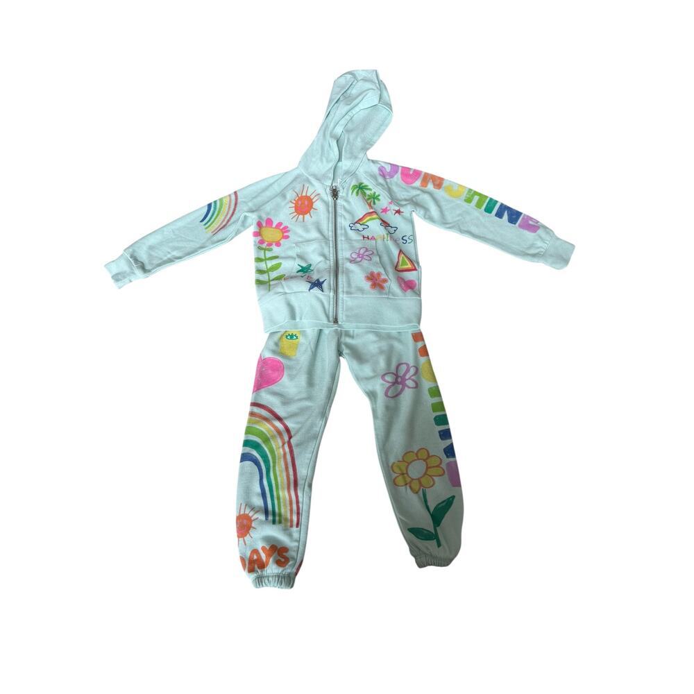 Chaser Girls Green Long Sleeve Sweatshirt And Jogger Two Piece Set Size 2